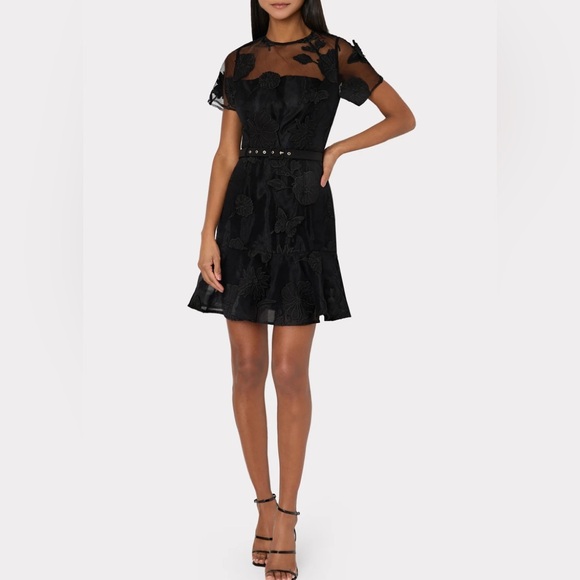 Milly Dresses & Skirts - Milly Rosie 3D Butterfly Embroidery Dress Black Sz 10 NWT **No Belt**Retail $595